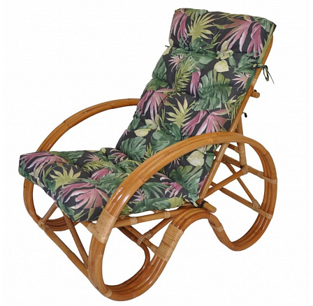 Ratanové křeslo polohovací ratan semambo polstr monstera