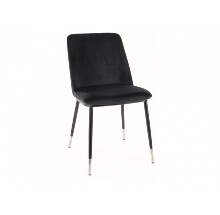Jídelní židle JILL VELVET, černý Bluvel 19/černý mat/chrom Jídelní židle JILL VELVET, černý Bluvel 19/černý mat/chrom