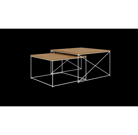 Stolek konferenční 2v1 Licco Bílý+Dub Lancelot Stolek konferenční 2v1 Licco Bílý+Dub Lancelot