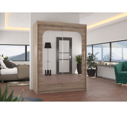 Posuvná skříň se zrcadlem CLEVER 150 Truffle+Truffle