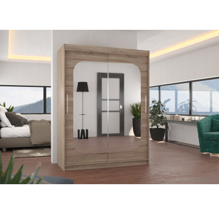 Posuvná skříň se zrcadlem CLEVER 150 Truffle+Truffle