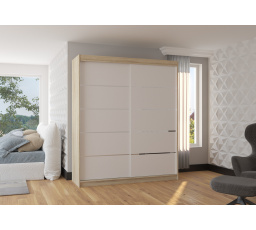 Posuvná skříň SPECTRA 180 Sonoma+Bílá