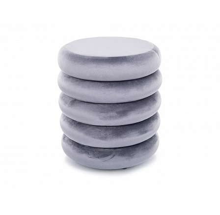 Taburet CALVI, Šedá Velvet