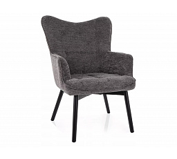 Křeslo CARMEN RAVEN, Šedá 15/Černá