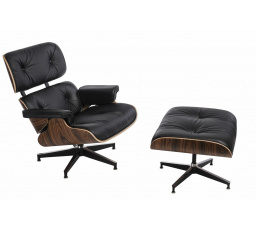 Křeslo Vip s podnožkou černé/rosewood/standardní základna