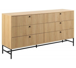 Komoda Albany 6 zásuvek dub přírodní