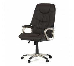 Kancelářské křeslo, houpací mechanismus, hnědá kůže, KA-Y293 BR