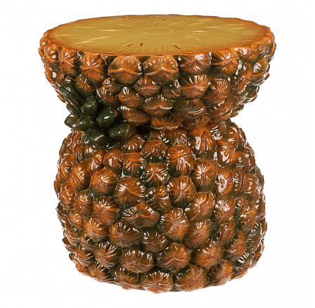 Taburet ananasový - menší, magnesium, barva žluto-oranžová