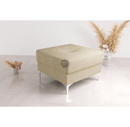 Taburet  s kontejnerem 55x55  cm - béžová