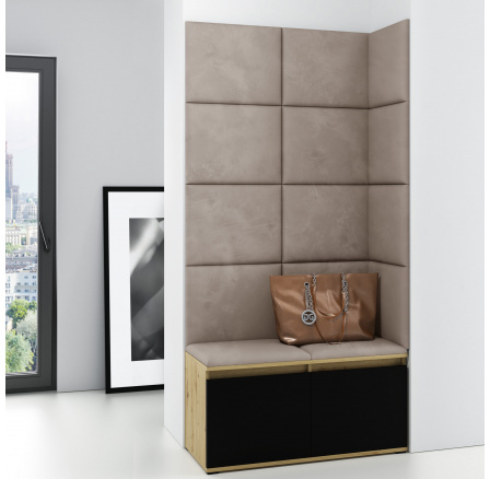 Předsíňová stěna EMI 2, Trinity 03/Artisan + černá