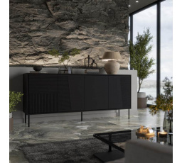 Komoda ABI, černá matná/černá matná