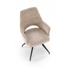 Jídelní otočná židle K542, Béžová/Černá
