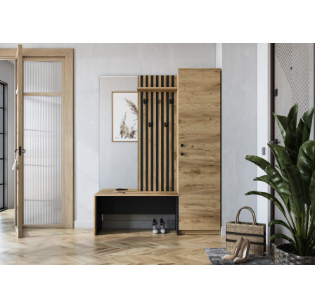 ZARIS předsíň dub zlatý / černý