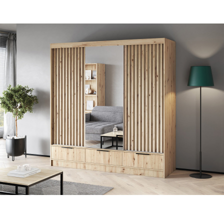 Šatní skříň Voodi III, Dub Artisan