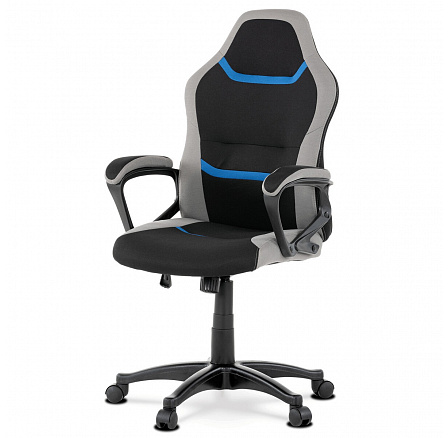 Dětská židle, houpací mechanismus, černá látka, KA-L611 BLUE