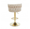 Barová židle H4-FX, béžová / zlatá - skladem 1 kus