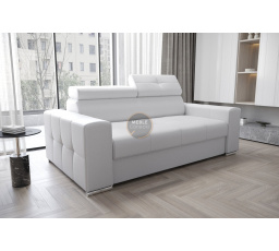 Sofa MARGO II 195 cm - přírodní kůže - bílá kůže