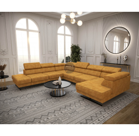 Rohová sedací souprava EMPORIO MAX II 300X350X180 - žlutá , levá