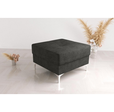 Taburet  s kontejnerem 55x55  cm - černá