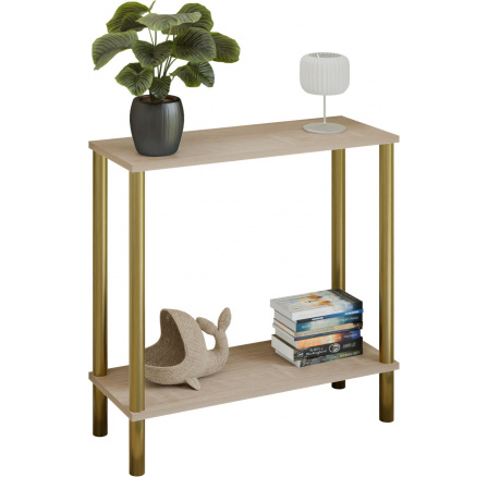 Konzole Claro 80x30 cm - různé barvy na výběr - Dub Sonoma, Zlatá