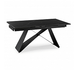 Stůl VICTOR Keramický Rozkládací 160-240 cm Černý Mramor/Černý