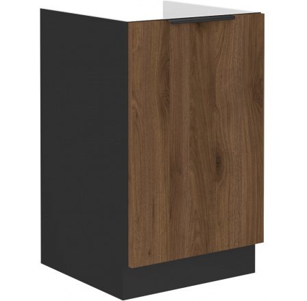 Dolní skřínka MONZA - 50 ZL 1F BB, Černá mat/Ořech Dolní skřínka MONZA - 50 ZL 1F BB, Černá mat/Ořech