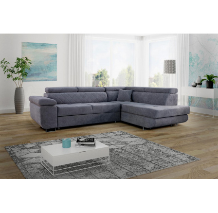 Rohová sedací souprava Lyra pravá světle šedá Rohová sedací souprava Lyra pravá světle šedá