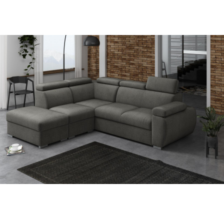 Rohová sedací soustava Bodie V levá šedá