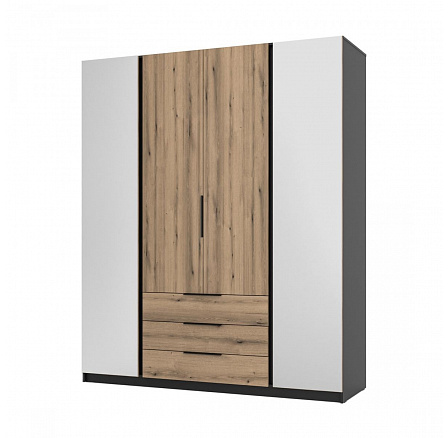 Skříň Keny II - černá/dub evoke