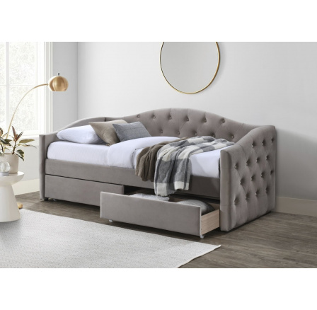 Postel s úložným prostorem ALOHA, Béžový Velvet Postel s úložným prostorem ALOHA, Béžový Velvet