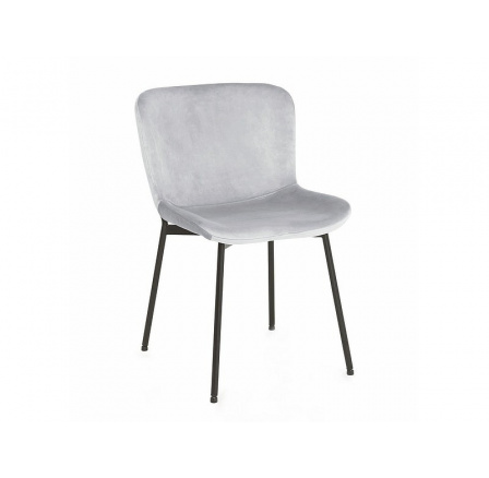 Jídelní židle COLBY VELVET, světle šedý Bluvel 03/černý mat Jídelní židle COLBY VELVET, světle šedý Bluvel 03/černý mat