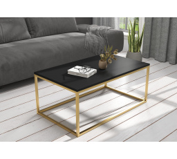 Konferenční stolek NARISA 100x60 Zlatý+Černý