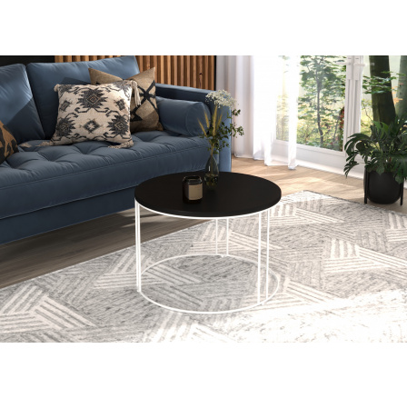 Konferenční stolek NOEL Bílý+Černý