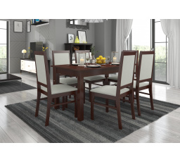 Sada stolu s židlemi RODOS 25 Tmavý ořech