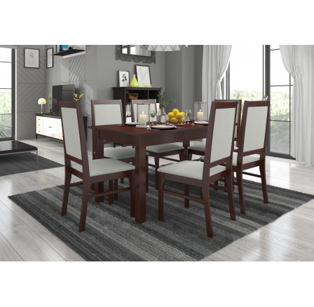 Sada stolu s židlemi RODOS 25 Tmavý ořech