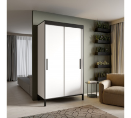 Posuvná skříň BRIG 120 Bílá+Černá