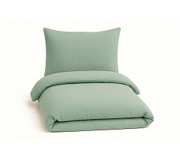 Mušelínové povlečení 140x200, 70x90 cm mint