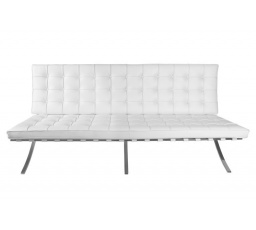 Sofa BA2 2místná, bílá ekokůže