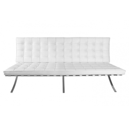 Sofa BA2 2místná, bílá ekokůže