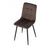 Jídelní židle, hnědá, sametová látka, CT-281 BR4
