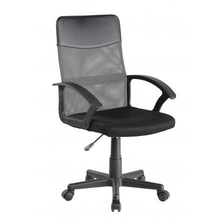 Otočné křeslo šedé/černé QZY-68