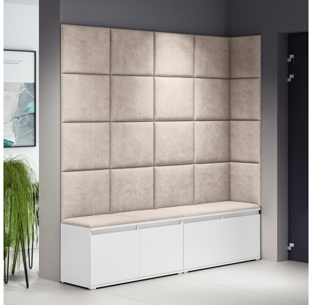 Předsíňová stěna EMI 3, Trinity 02/Bílá Předsíňová stěna EMI 3, Trinity 02/Bílá