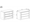 Komoda LIVINIO L6 Ribbeck / Bílá lesk