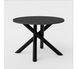 Jídelní stůl Osman kulatý jasan portland tmavý