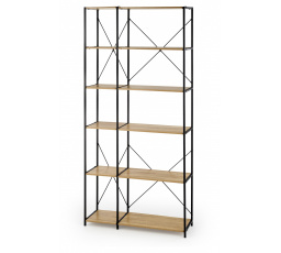 Regál REG19, dub sonoma/černá