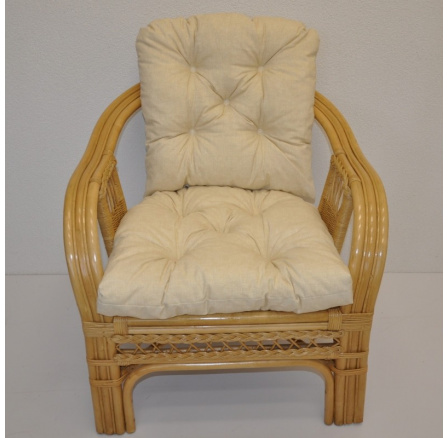 Polstr na křeslo Rio De Janeiro látka světle béžový melír