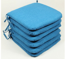 Sedák 40x40 cm látka tyrkysový melír - set 6 kusů