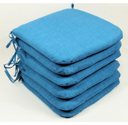 Sedák 40x40 cm látka tyrkysový melír - set 6 kusů
