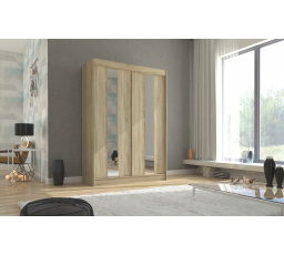 Posuvná skříň se zrcadlem BALTON 150 Sonoma+Sonoma