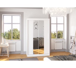 Posuvná skříň se zrcadlem SANTOS 120 Bílá+Bílá